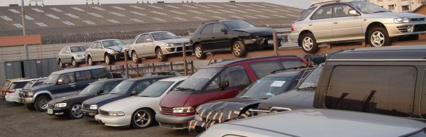 Our salvage cars yard in Japan